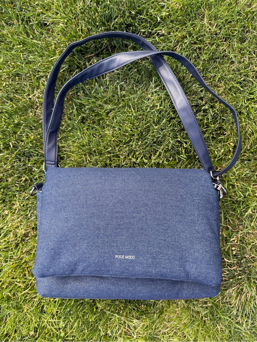 Pixie Mood Navy Blue Messenger Crossbody Bag